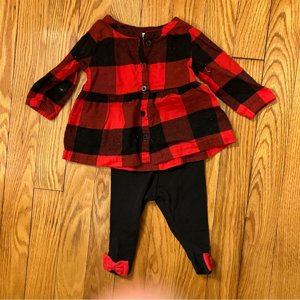 Buffalo Plaid Baby Outfit